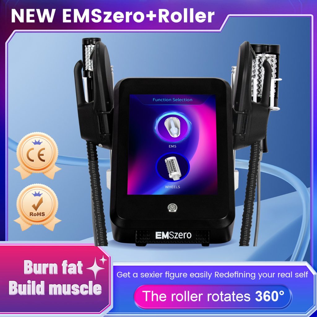 EMSzero 2-in-1 Body Sculpting Machine (EMS Muscle Stimulator + 360° Roller System)